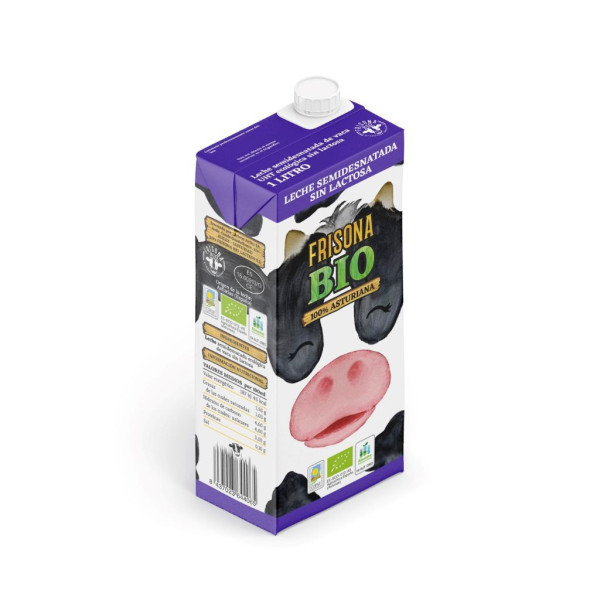 Leche Semidesnatada Sin Lactosa 1L Bio Frisona