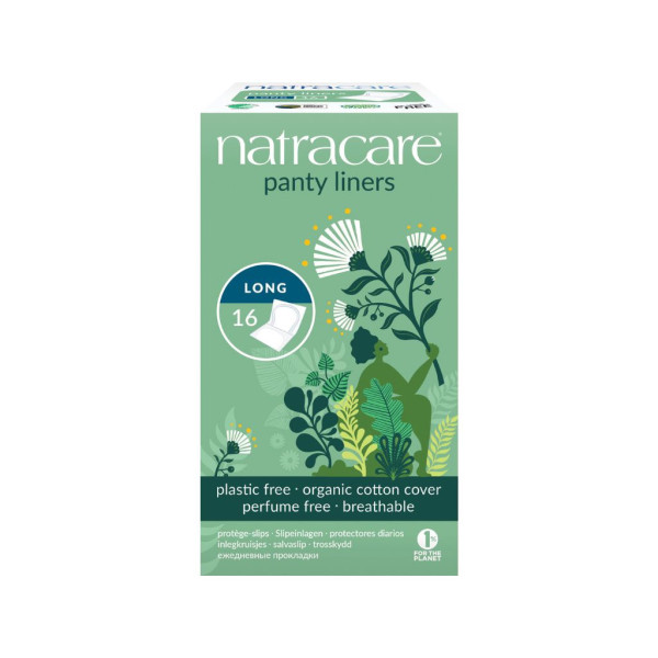 Salvaslip Panty Liners Long Plegable 16u Natracare