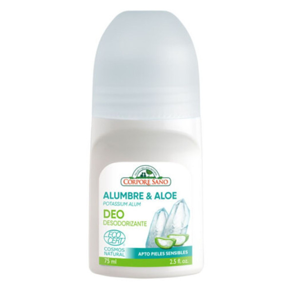Desodorante Mineral Alumbre y Aloe Vera Roll-On 75ml Bio Corpore Sano