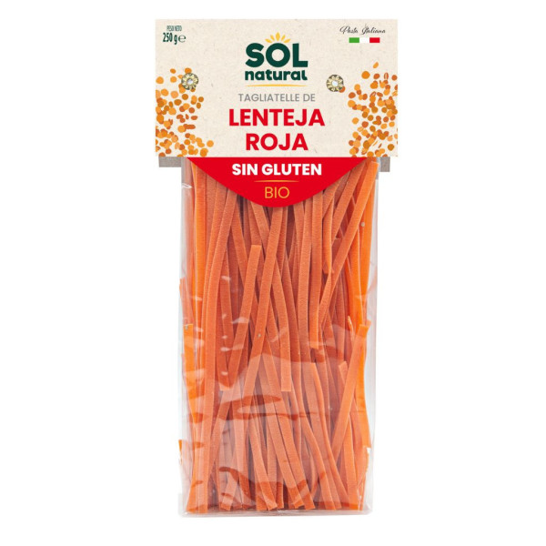 Tagliatelle Lenteja Roja Sin Gluten 250g Bio Sol Natural