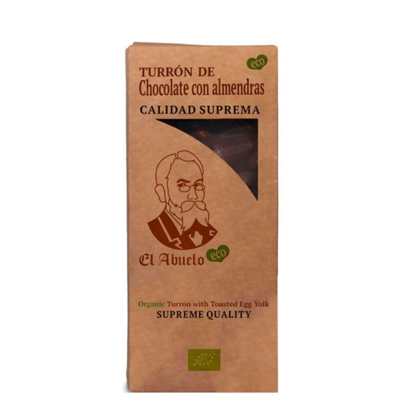 Turrón de Chocolate con Almendras 200g Bio El Abuelo