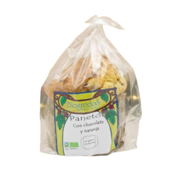 Panetón Chocolate y Naranja Sin Gluten Sin Lactosa 360g Bio Biogredos