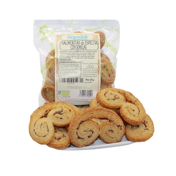 Palmeritas Espelta con Semillas 200g Bio Biogredos