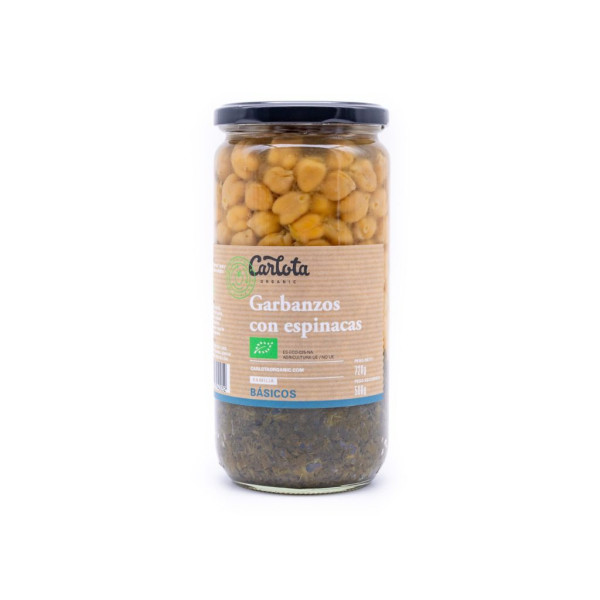 Garbanzos con Espinacas 700g Bio Carlota