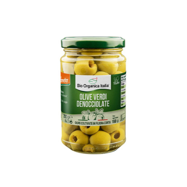 Aceituna Verde Deshuesada Bio Organica Italia