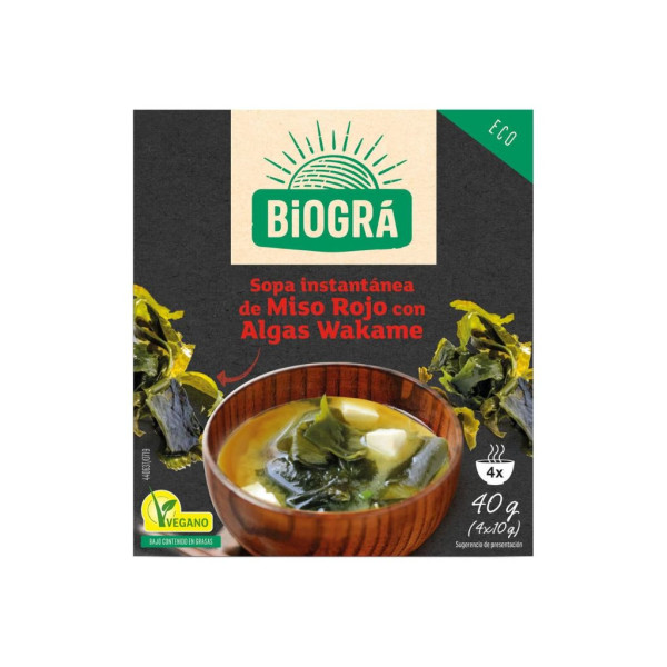 Sopa Miso Alga Wakame 4x10g Bio Biogra