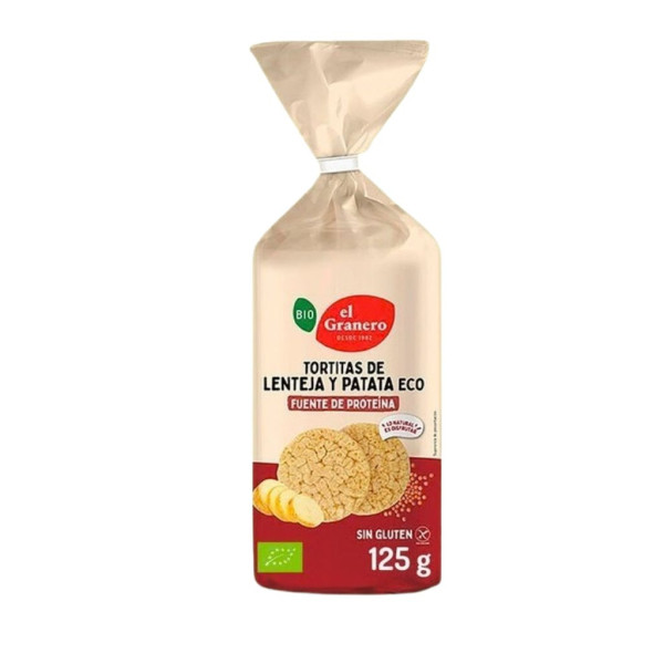 Tortitas Lenteja y Patata 125g Bio El Granero