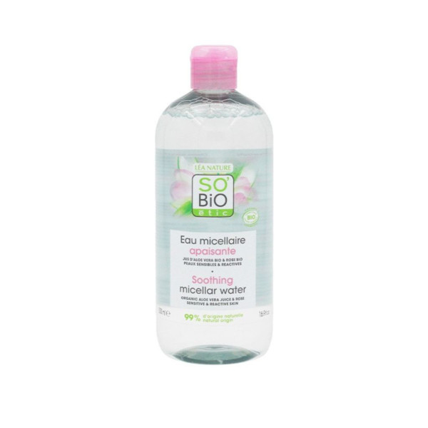 Agua Micelar Calmante Aloe Vera & Rosas 500ml Bio Sobio