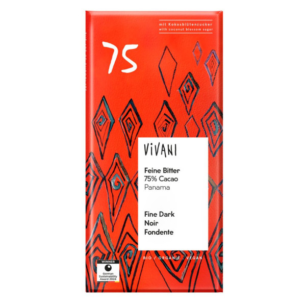 Chocolate Negro 75% 80g Bio Vivani
