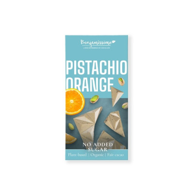 Chocolate Blanco de Pistacho y Naranja 70g Bio Benjamíssimo