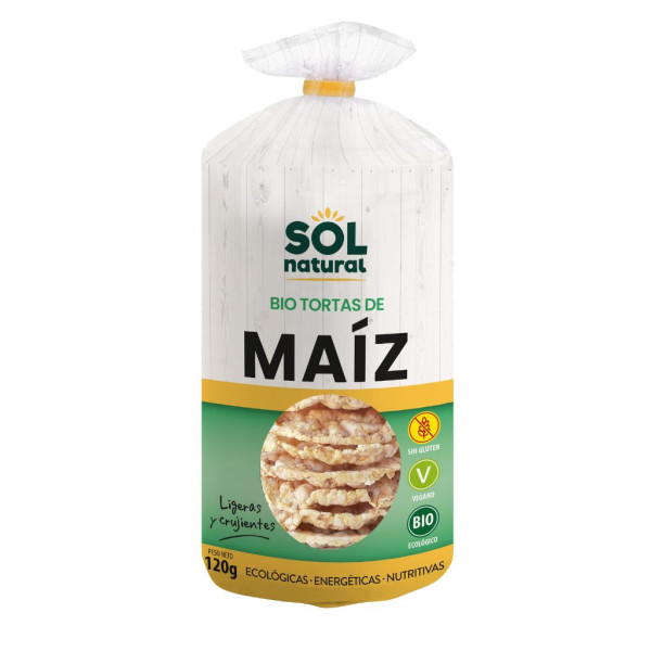 Tortas Maíz Bio Sin Gluten 120g Sol Natural