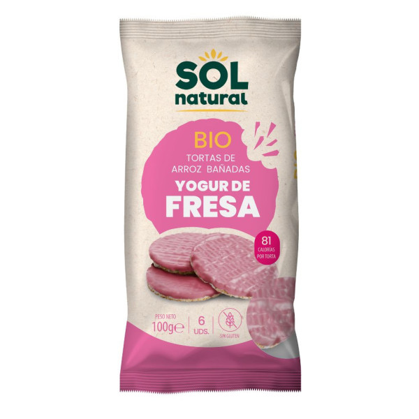 Tortas Arroz Yogur Fresa 100g Bio Sol Natural
