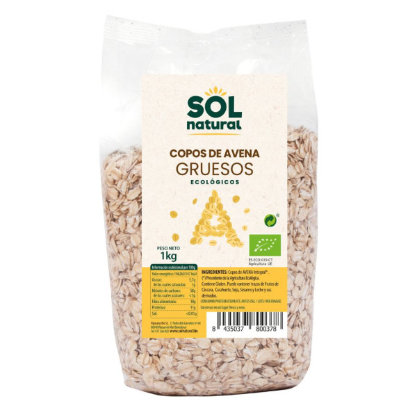 Copos Avena Gruesos 1Kg Bio Sol Natural