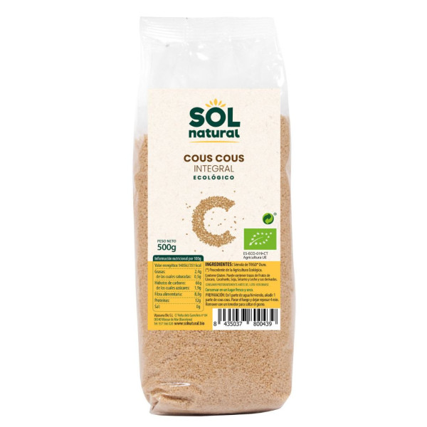 Cous Cous Trigo Integral 500g Bio Sol Natural