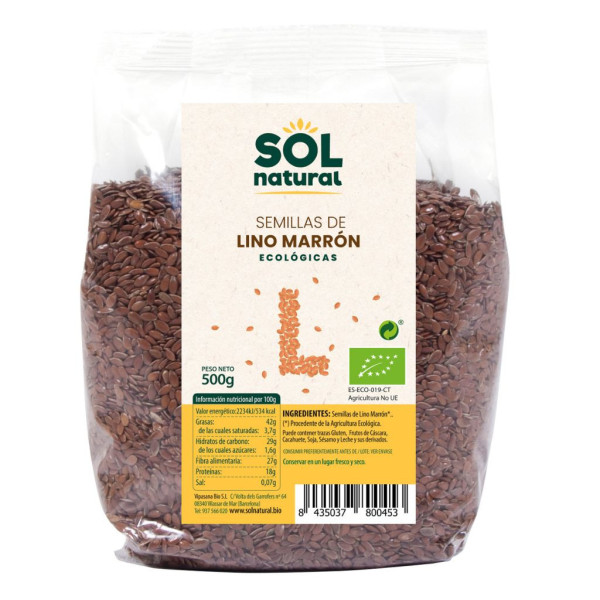 Semillas Lino Marrón 500g Bio Sol Natural