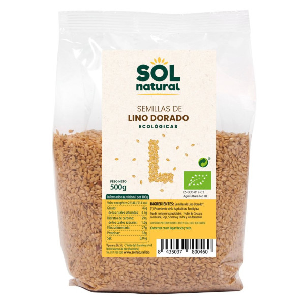 Semillas Lino Dorado 500g Bio Sol Natural