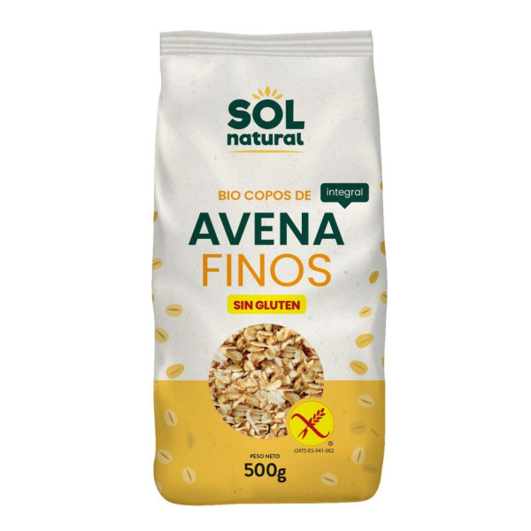 Copos Avena Finos Sin Gluten 500g Bio Sol Natural