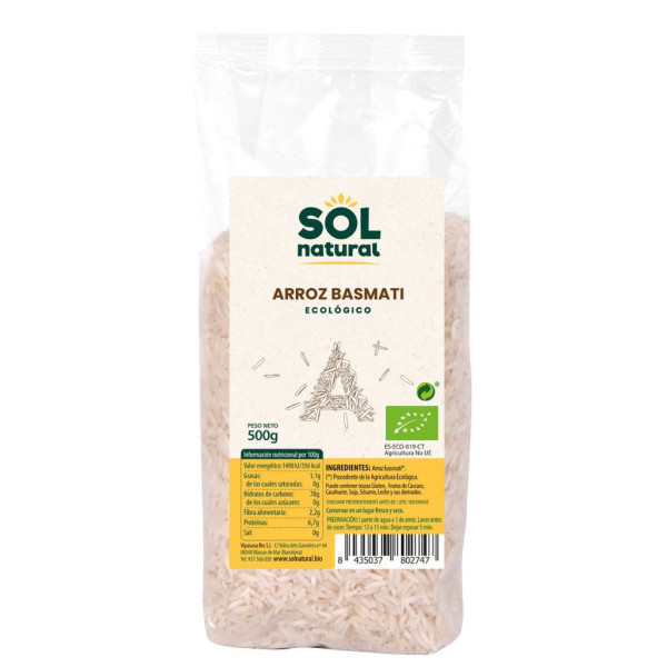 Arroz Basmati Blanco 500g Bio Sol Natural