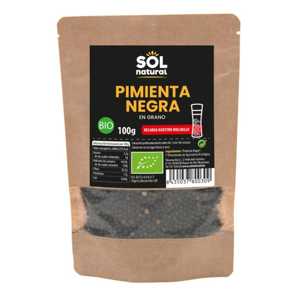 Pimienta Negra en grano 100g Bio Sol Natural