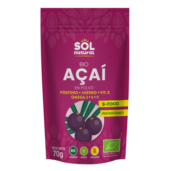Açai Bio Bolsa 70g Sol Natural