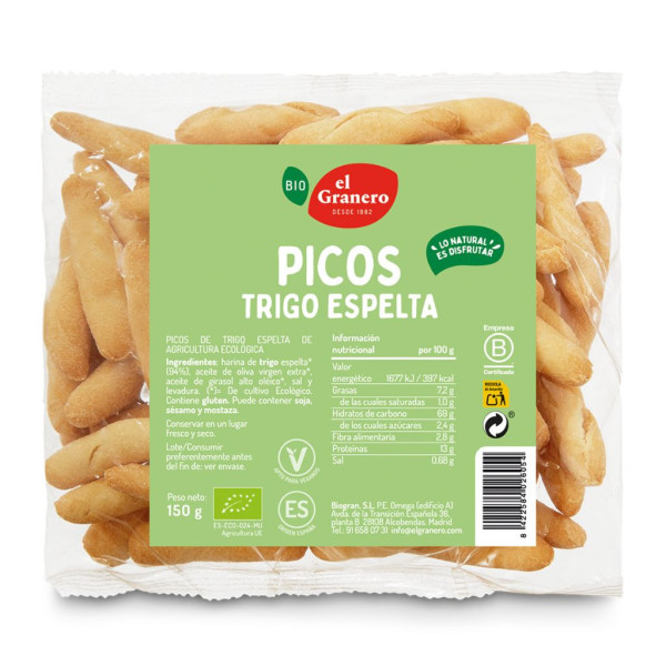 Picos Espelta Bio 150g El Granero