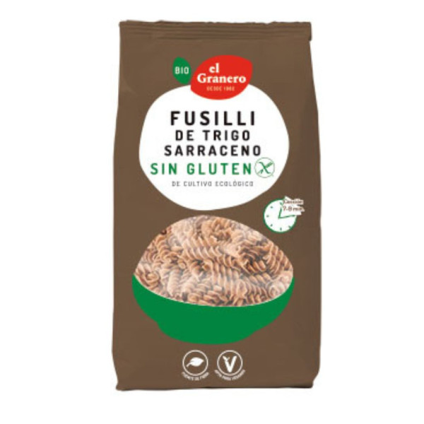 Fusilli Trigo Sarraceno sin gluten 500g Bio El Granero