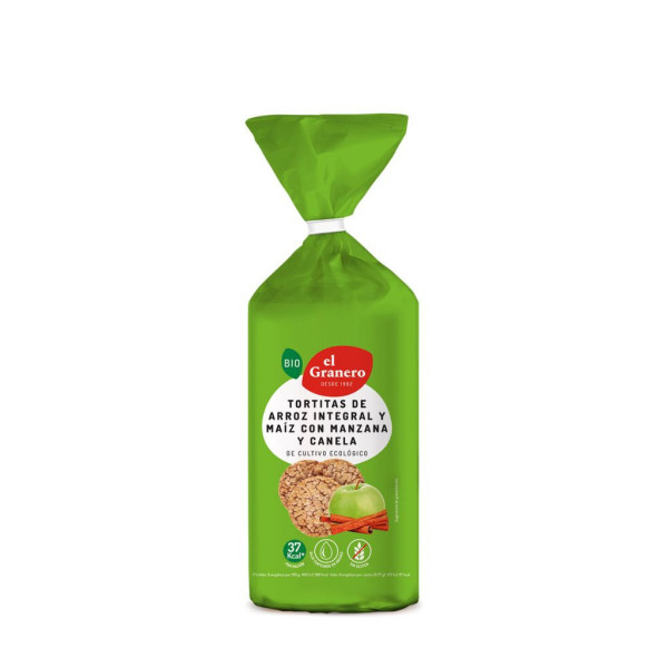 Tortitas Arroz y Maíz con Manzana y Canela 127g Bio El Granero