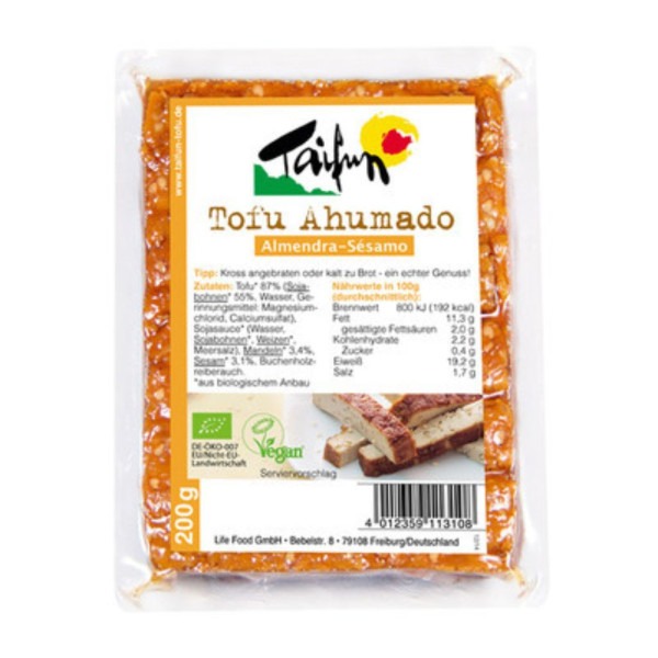 Tofu Ahumado con Almendra y Sésamo Bio 200g Taifun