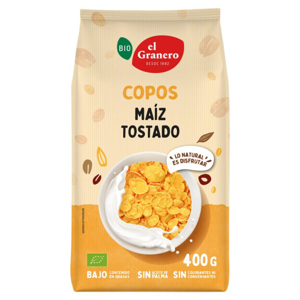 Copos Maíz Tostado Bio 400g El Granero