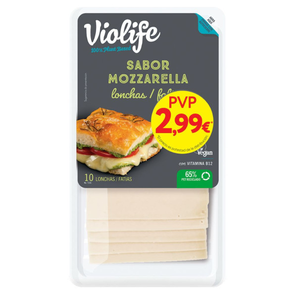 Lonchas Veganas Sabor Mozzarella 200g Violife