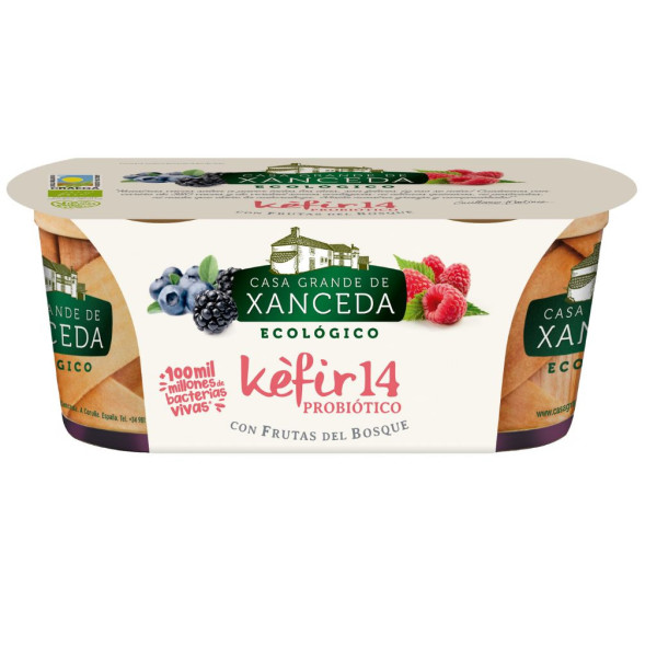Kéfir 14 Frutas del Bosque 2x125g. Bio Xanceda