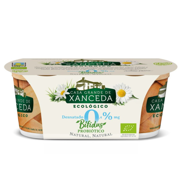 Yogur Natural Desnatado 0% 2x125g Bio Xanceda