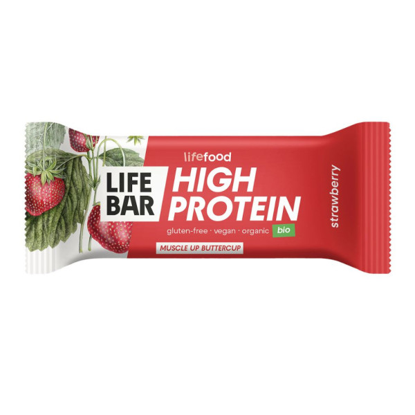 Barrita Proteína sabor Fresa 40g Bio Lifefood