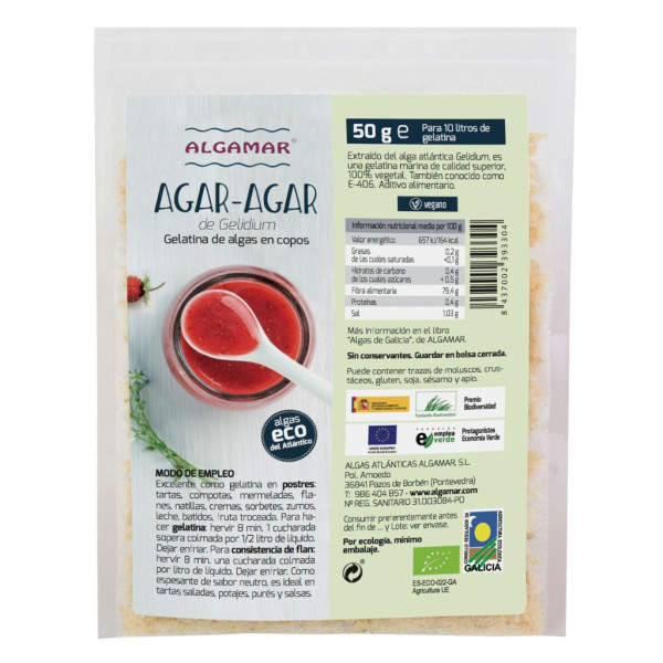 Alga Agar Agar Copos 50g Bio Algamar