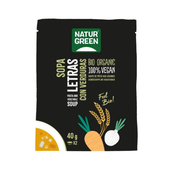 Sopa Letras Con Verduras 40g Bio Naturgreen