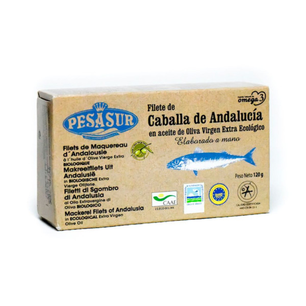 Caballa Filetes lata 120g Bio Pesasur