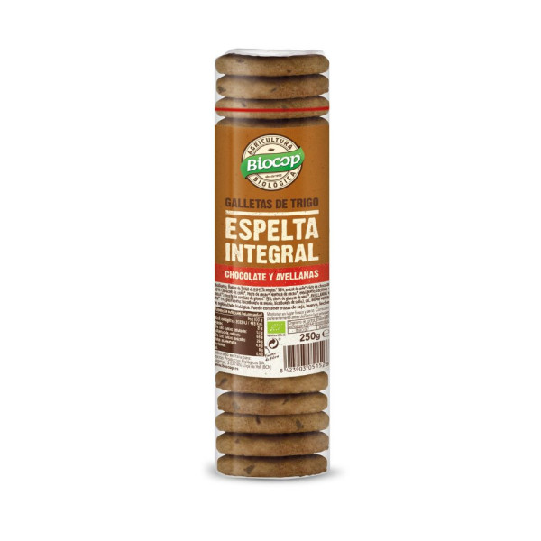 Galletas Espelta Chocolate y Avellanas 250g Bio Biocop