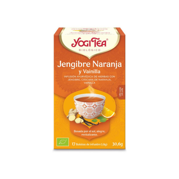 Yogi Tea Jengibre, Naranja, Vainilla Bio 17 Bols.