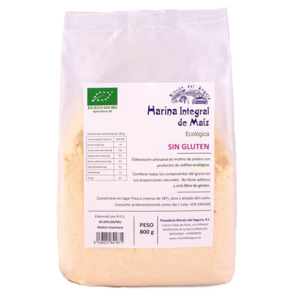 Harina Maíz Sin Gluten 800g Bio Rincón del Segura