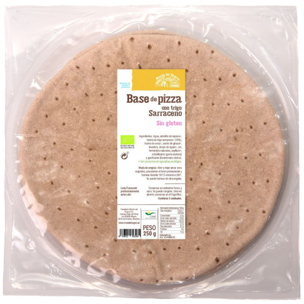 Base Pizza Trigo Sarraceno Sin Gluten 250g Bio Rincón Del Segura