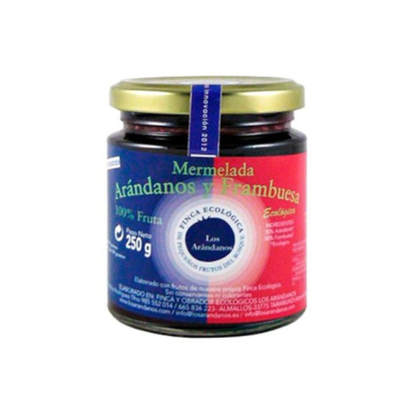 Mermelada de Arándanos y Frambuesas 250g Sin Azúcar Bio Los Arándanos