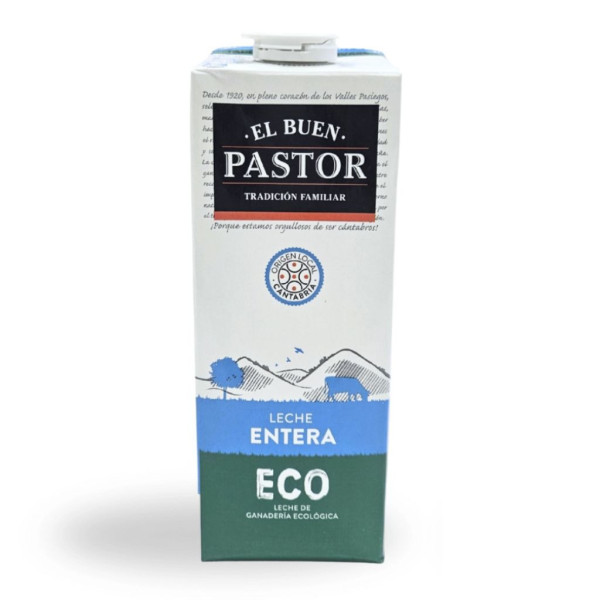 Leche Entera de Vaca 1L Bio El Buen Pastor