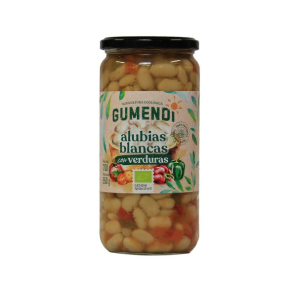 Alubias Blancas con Verduras 720ml Bio Gumendi
