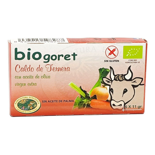 Caldo de Ternera Cubitos 66g Bio Biogoret