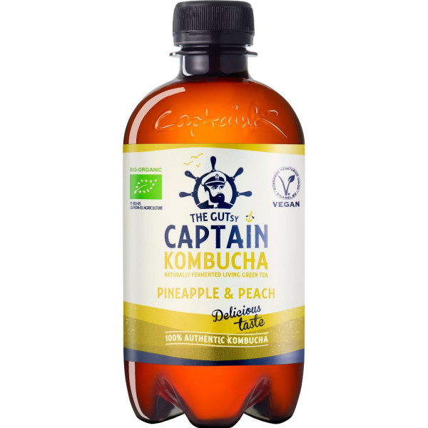 Kombucha Piña Melocotón Bio Captain Kombucha