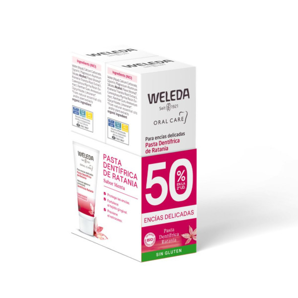 Pack 2 dentífrico Ratania 2ªud 50% Weleda