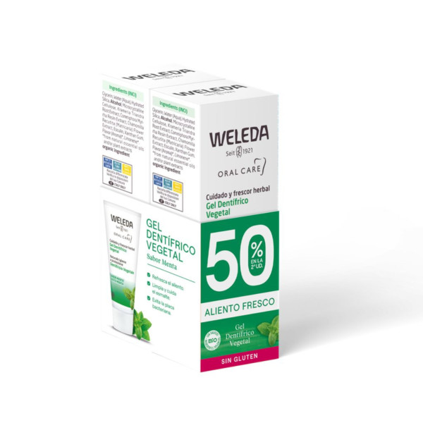 Pack 2 Pasta dentífrico Vegetal 2ªud 50% Weleda